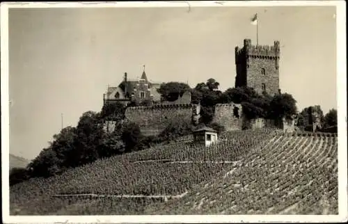 Ak Bingen am Rhein, Burg Klopp