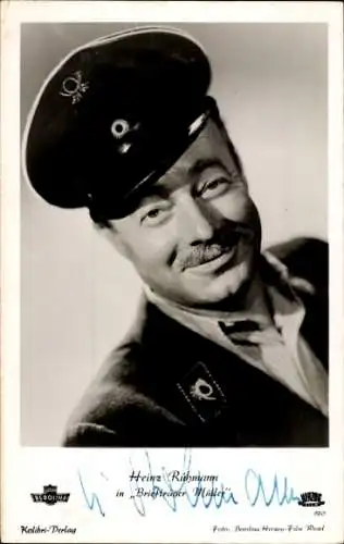 Ak Schauspieler Heinz Rühmann, Portrait, Autogramm
