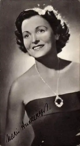 Ak Schauspielerin Marie Andergast,  Portrait, Autogramm