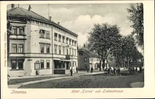 Ak Ilmenau in Thüringen, Hotel Tanne, Lindenstraße