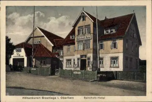 Ak Braunlage im Oberharz, Bahnhofs-Hotel