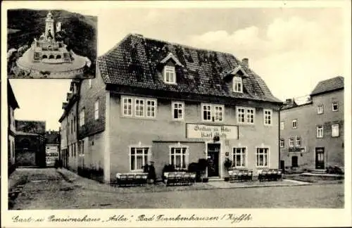 Ak Bad Frankenhausen am Kyffhäuser Thüringen, Gasthaus zum Adler, Kyffhäuser-Denkmal