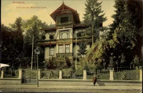 Ak Arnstadt in Thüringen, Villa an der Marlittstraße