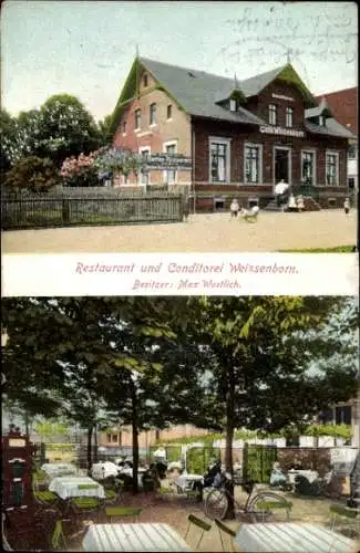 Ak Weißenborn Zwickau in Sachsen, Restaurant und Konditorei Weißenborn, Garten