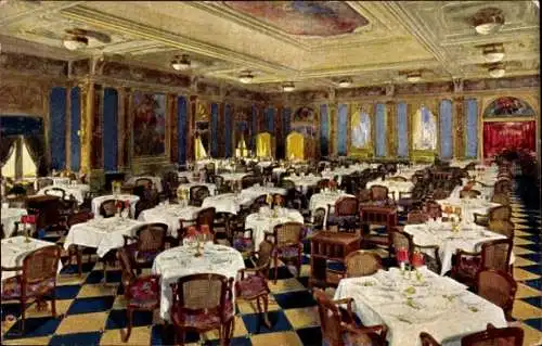 Ak Dampfer MS Augustus, Innenansicht, NGI