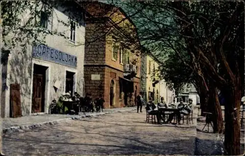 Ak Trebinje Bosnien Herzegowina, Babic Platz mit Cafe Suljak