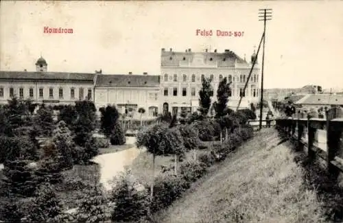 Ak Komárom Ungarn, Teilansicht