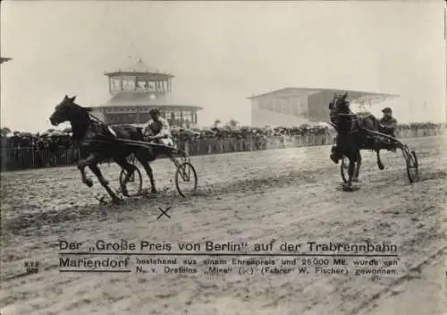 Ak Berlin Tempelhof Mariendorf, Großer Preis von Berlin, Trabrennbahn