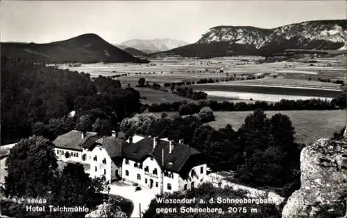 Ak Winzendorf an der Schneebergbahn Niederösterreich, Schneeberg, Hotel Teichmühle