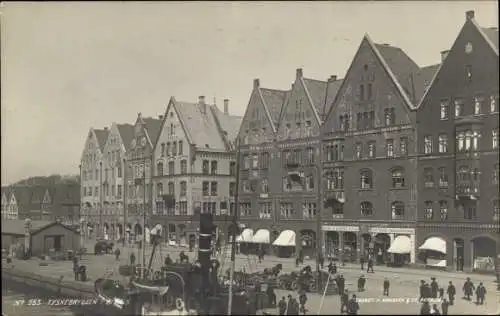 Ak Bergen Norwegen, Tyske Bryggen