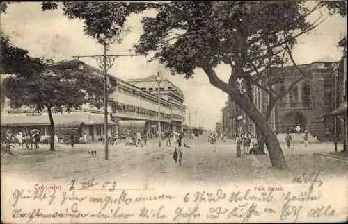 Ak Colombo Ceylon Sri Lanka, York Street