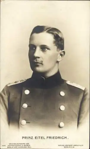 Ak Eitel Friedrich Prinz von Preußen, Portrait, Liersch