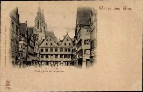 Ak Ulm an der Donau, Marktplatz, Museum, Münster