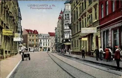 Ak Ludwigshafen am Rhein, Prinzregentenstraße, Geschäfte