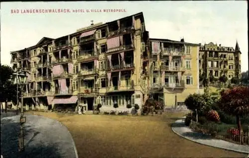 Ak Langenschwalbach Bad Schwalbach im Taunus, Hotel und Villa Metropole