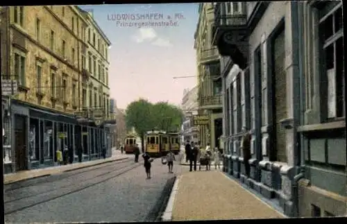 Ak Ludwigshafen am Rhein, Prinzeregentenstraße, Straßenbahn