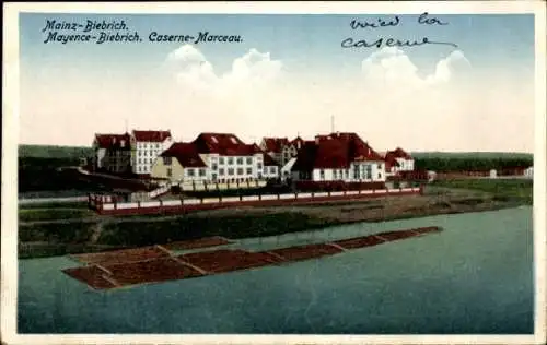 Ak Mainz Biebrich Wiesbaden am Rhein, Kaserne Marceau