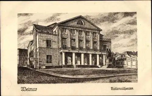 Künstler Ak Müllers, Rudi, Weimar in Thüringen, Nationaltheater