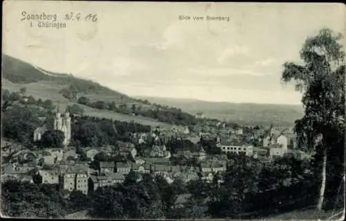 Ak Sonneberg in Thüringen, Blick vom Bromberg, Panorama