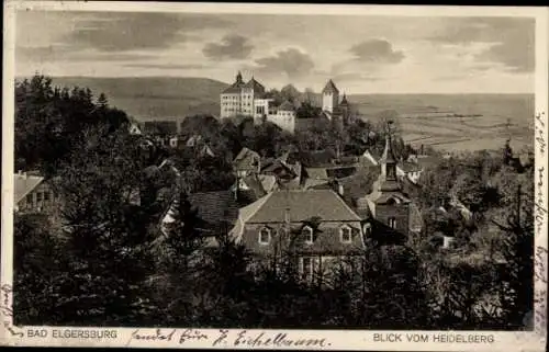Ak Elgersburg in Thüringen, Blick vom Heidelberg, Panorama