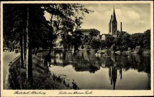 Ak Altenburg in Thüringen, Partie am kleinen Teich