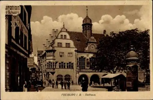 Ak Freiburg im Breisgau, Rathaus