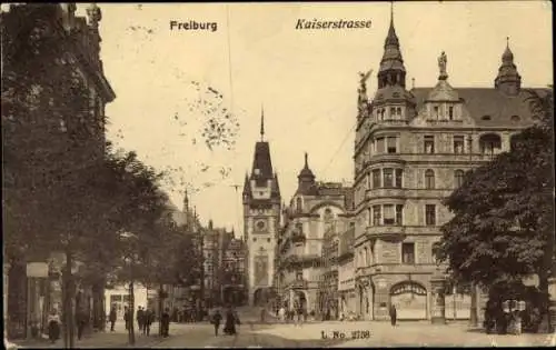 Ak Freiburg im Breisgau, Kaiserstraße