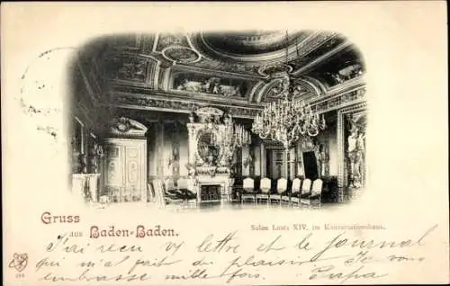 Ak Baden Baden am Schwarzwald, Salon Louis XIV. Im Konversationshaus