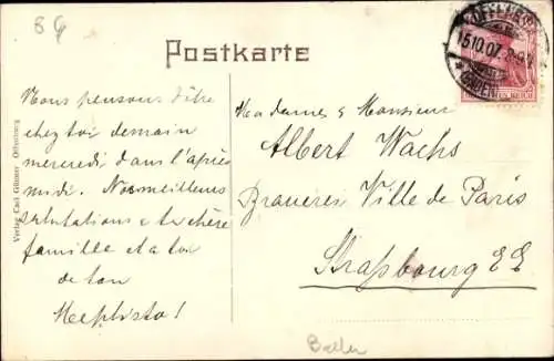 Ak Offenburg in Baden Schwarzwald, Partie aus dem Zwinger-Park