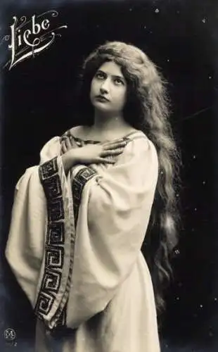 Ak Liebe, Allegorie, Frau-Portrait