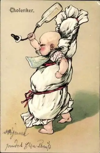 Präge Litho Choleriker, Hungriges Baby