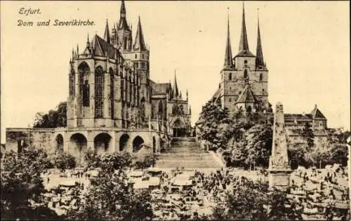 Ak Erfurt in Thüringen, Dom, Severikirche