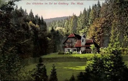 Ak Gehlberg in Thüringen, Glöckchen im Tal, Waldpartie