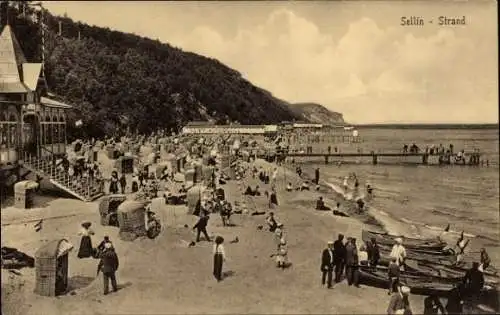 Ak Ostseebad Sellin auf Rügen, Strand