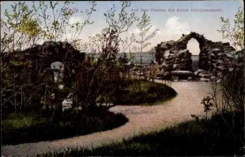 Ak Halle an der Saale, Ruine Giebichenstein, Plateau