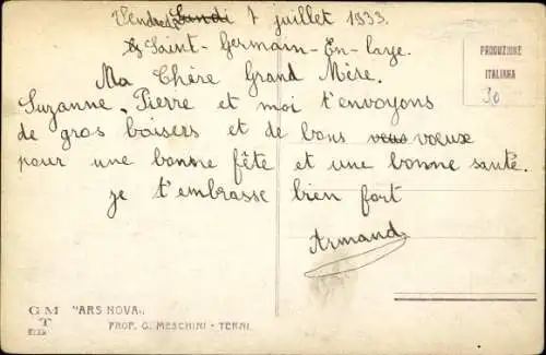 Künstler Ak Segelboot auf dem Meer