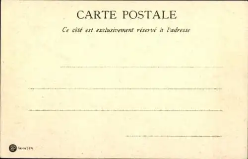 Ak Frau mit Sanduhr, Stundenglas, Allegorie Tageszeit