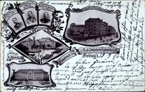 Ak Freiburg Breisgau, 5. Bad. Infanterie Regiment Nr. 113, Erbgroßherzog Friedrich u. Karls-Kaserne
