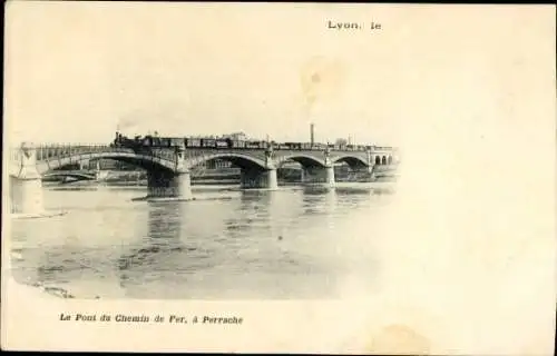 Ak Lyon Rhône, Pont du Chemin de Fer