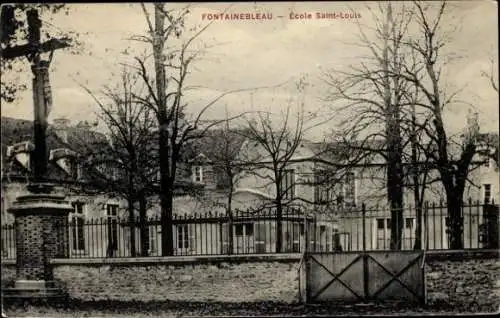 Ak Fontainebleau Seine et Marne, Ecole Saint-Louis