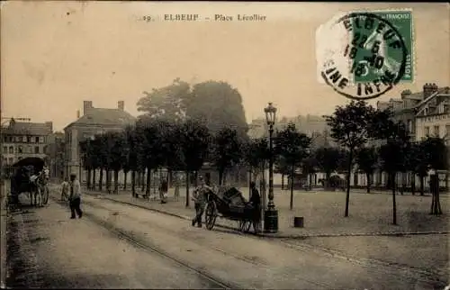 Ak Elbeuf Seine Maritime, Place Lecollier