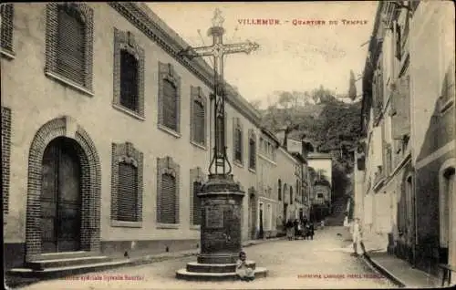 Ak Villemur Haute Garonne, Bezirk Temple