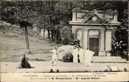 Ak Cauterets Hautes Pyrénées, Naturtheater, Les Phiniciennes, von M. Kivuliet