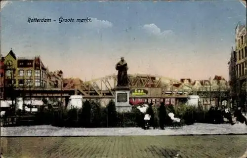 Ak Rotterdam Südholland Niederlande, Groote Markt