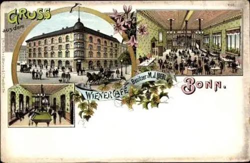 Litho Bonn am Rhein, Wiener Café, Saal, Billardraum