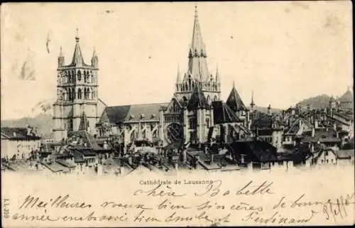 Ak Lausanne Kanton Waadt, Kathedrale