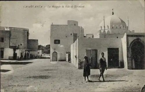 Ak Casablanca, Marokko, Die Moschee von Sidi-el-Karouani