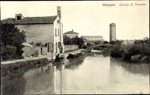 Ak Venezia Venedig Veneto, Canale di Torcello