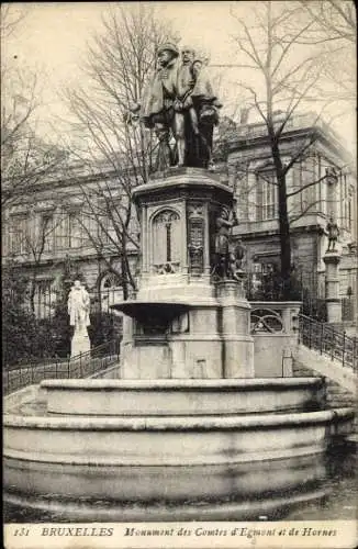 Ak Brüssel Brüssel, Denkmal der Grafen von Egmont und Hornes