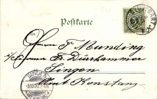 Ak Stuttgart, Ansicht der Johanneskirche, Stadt Garten, Eberhard Gruppe